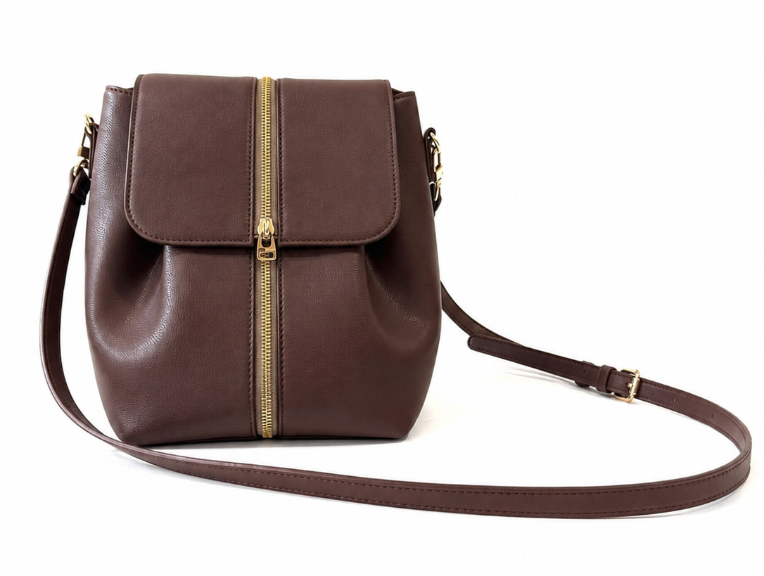 Interchangeable Chocolate brown Crossbody/Backpack